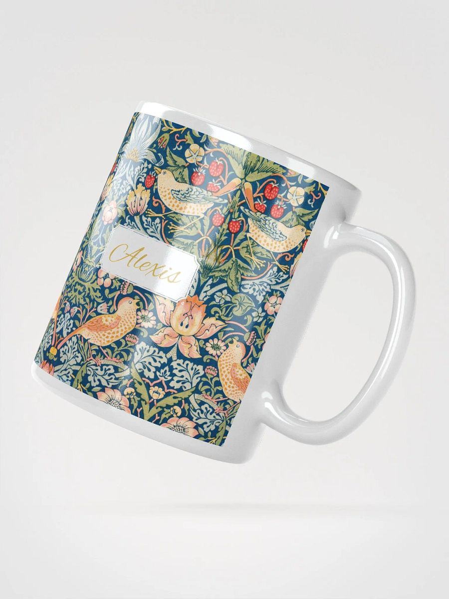 Personalized Strawberry Thief White Glossy Mug product image (2)