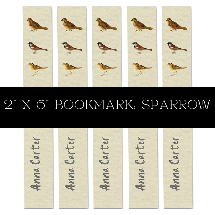 Sparrow Bookmark product image (1)