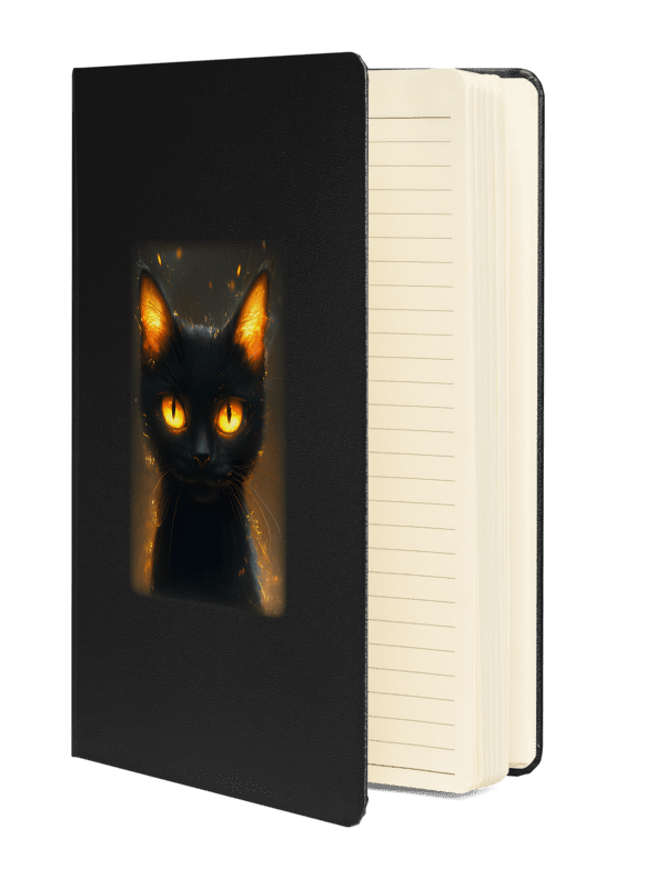 Cat with fire eyes. Hardcover Bound Notebook | JournalBook® product image (2)