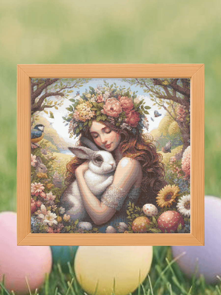 Rabbits Guardian Cross Stitch Pattern product image (1)