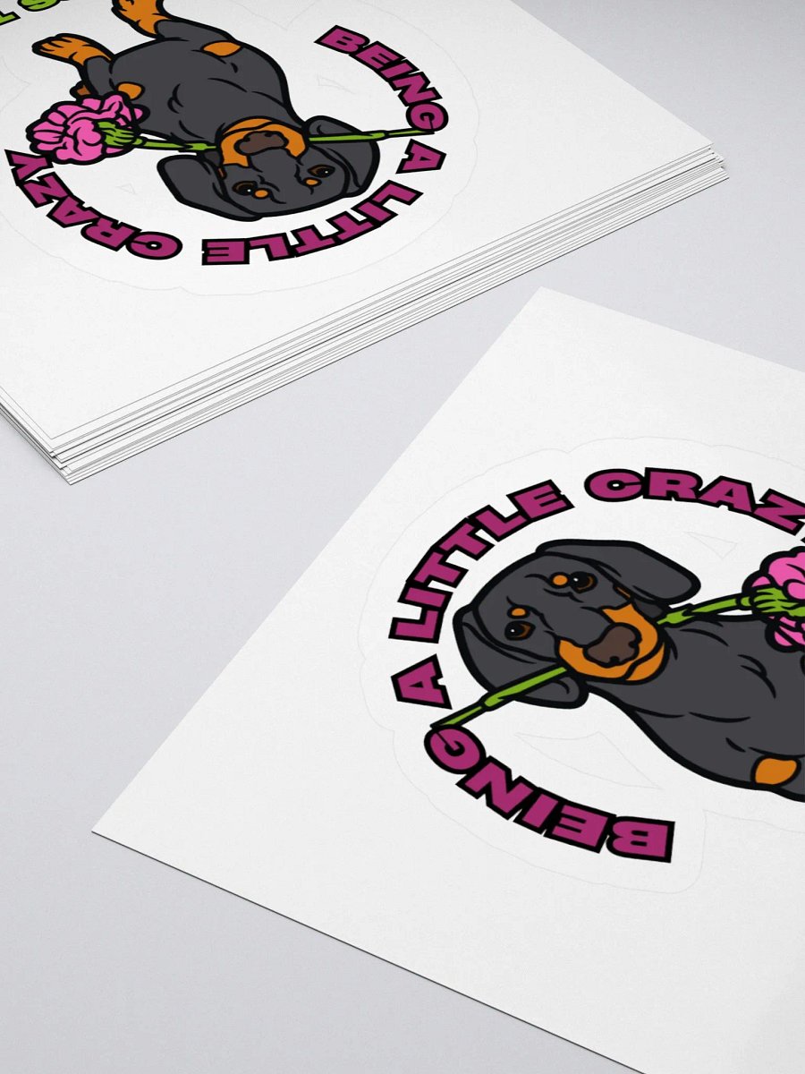 Crazy Dog Kiss Cut Stickers product image (14)