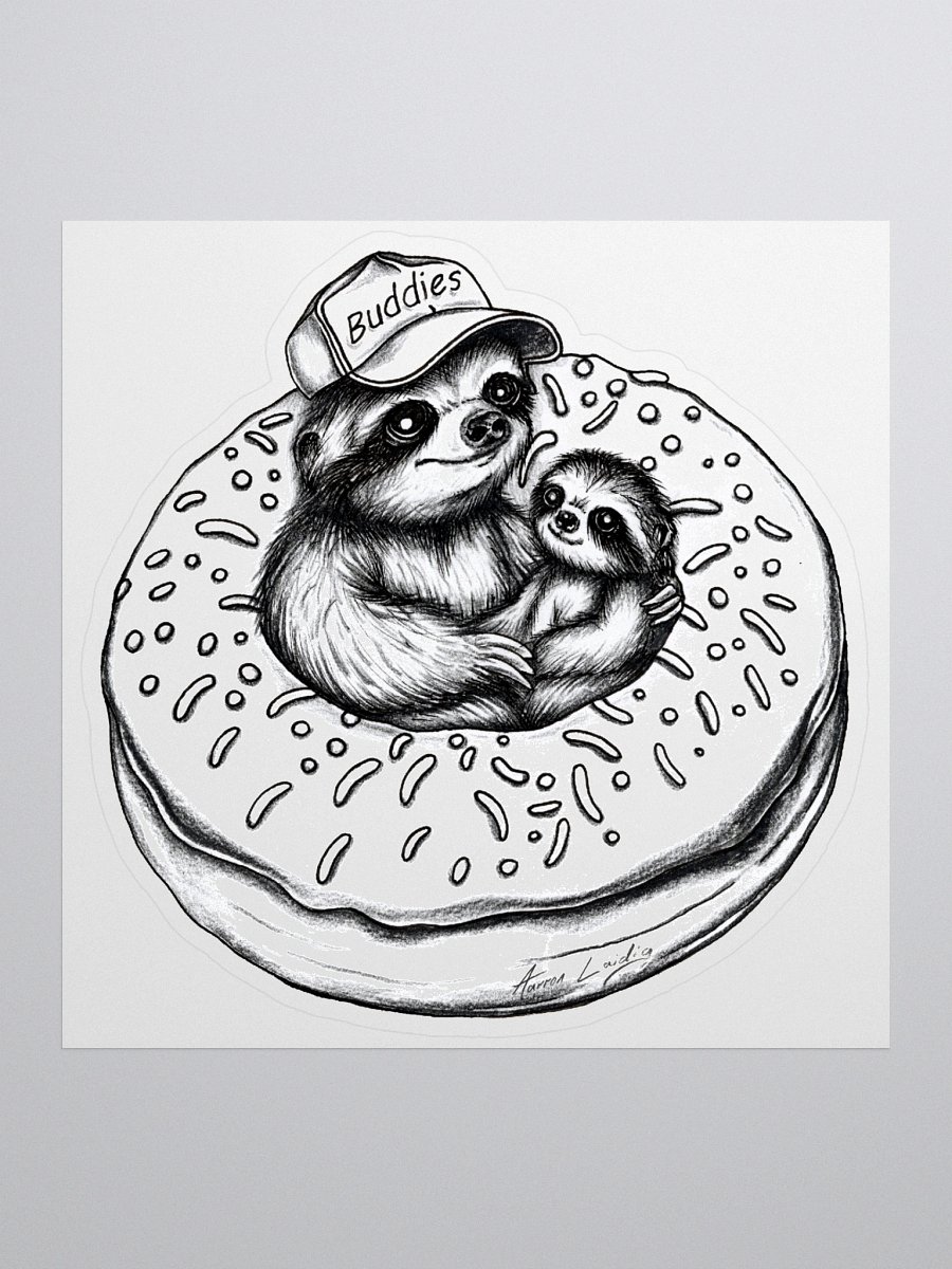 Donut Buddies Sloths Vinyl Sticker product image (1)