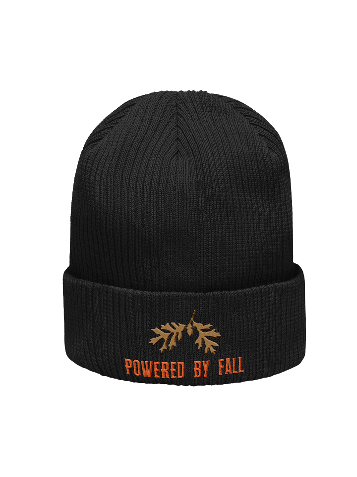 Powered by Fall Autumn Power Embroidered Ribbed Beanie product image (1)