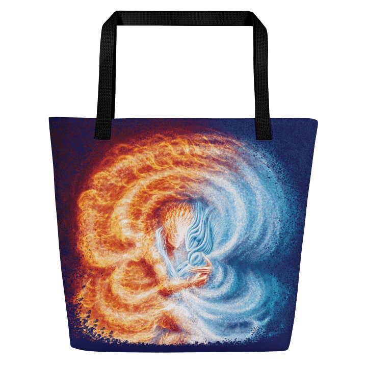 Fire and Ice Embracing All-Over Tote Bag 2 product image (1)