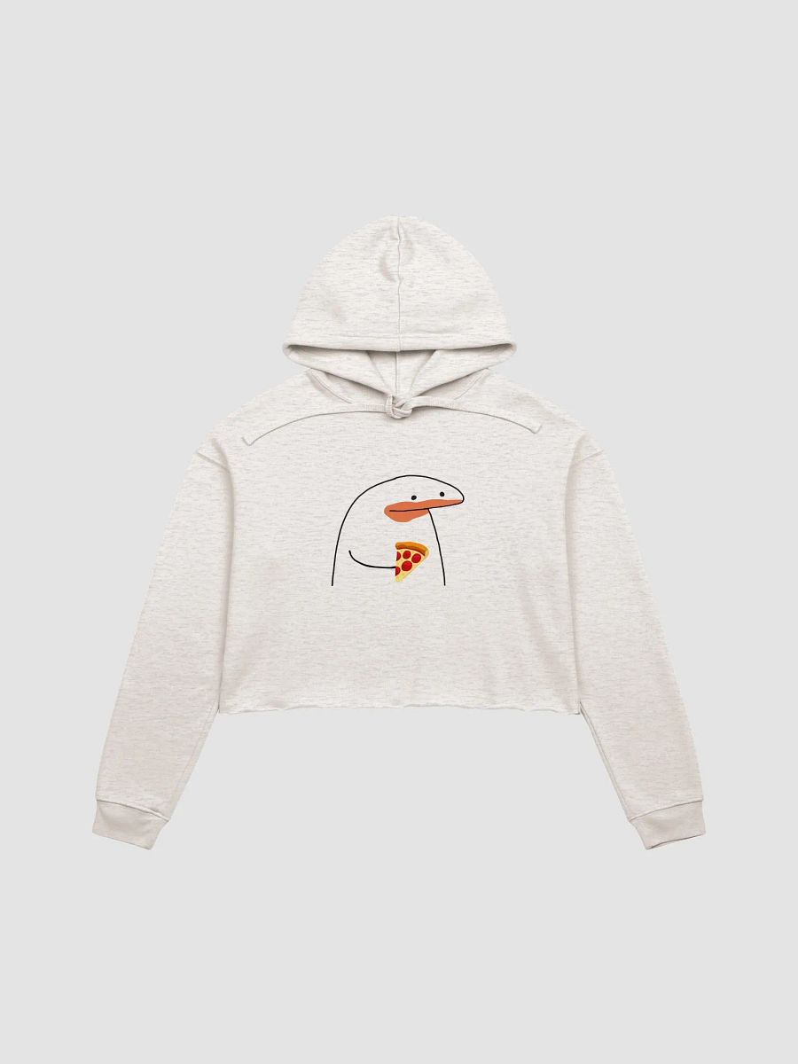 Meme Of a Drawn Character Eating Pizza Crop Hoodie product image (3)