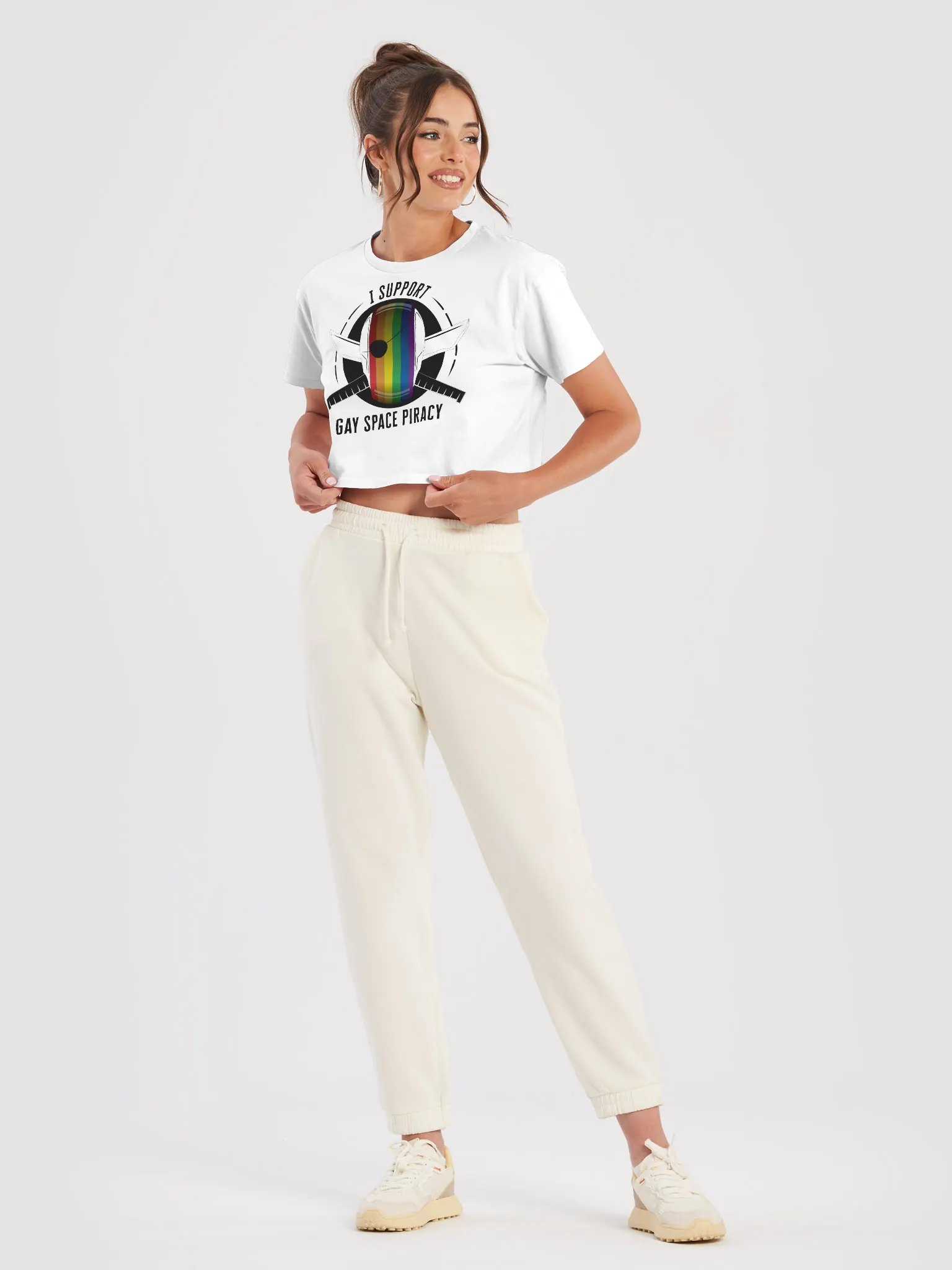 I Support Gay Space Piracy Crop Top product image (13)