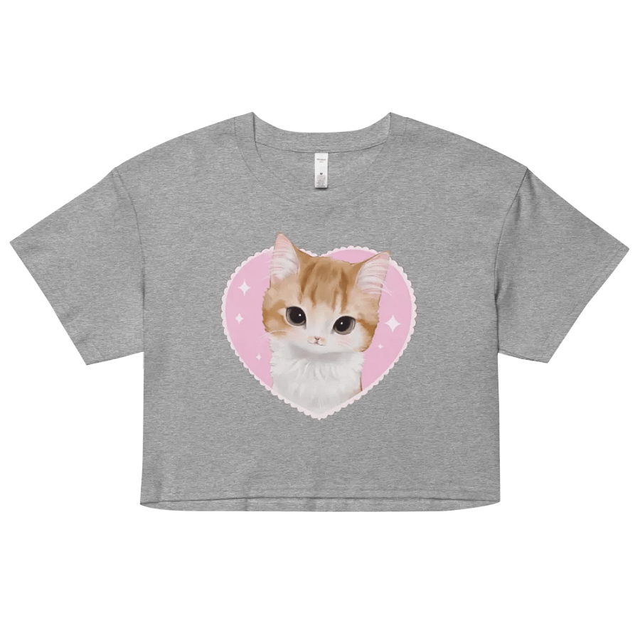 Whimsical Kitten Love Crop Top product image (1)