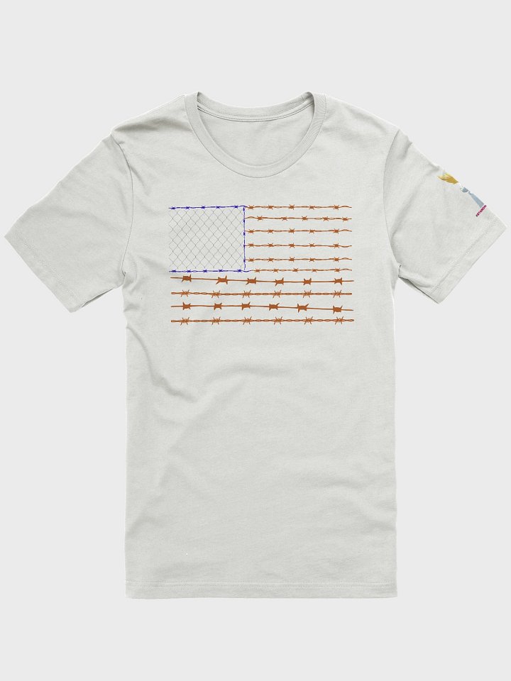 American Flag Barbed Wire Chain Link Bella & Canvas 3001 Supersoft Tee product image (4)