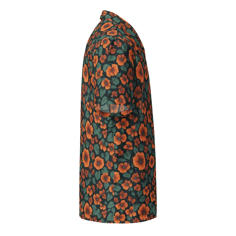 Floral Pattern Nasturtium Flowers Hawaiian Shirt product image (4)