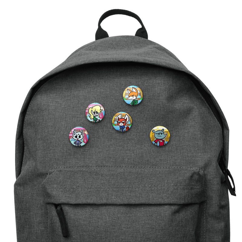 Top and RabRab (Wildside Citizens) Pin Buttons Set 1 product image (8)