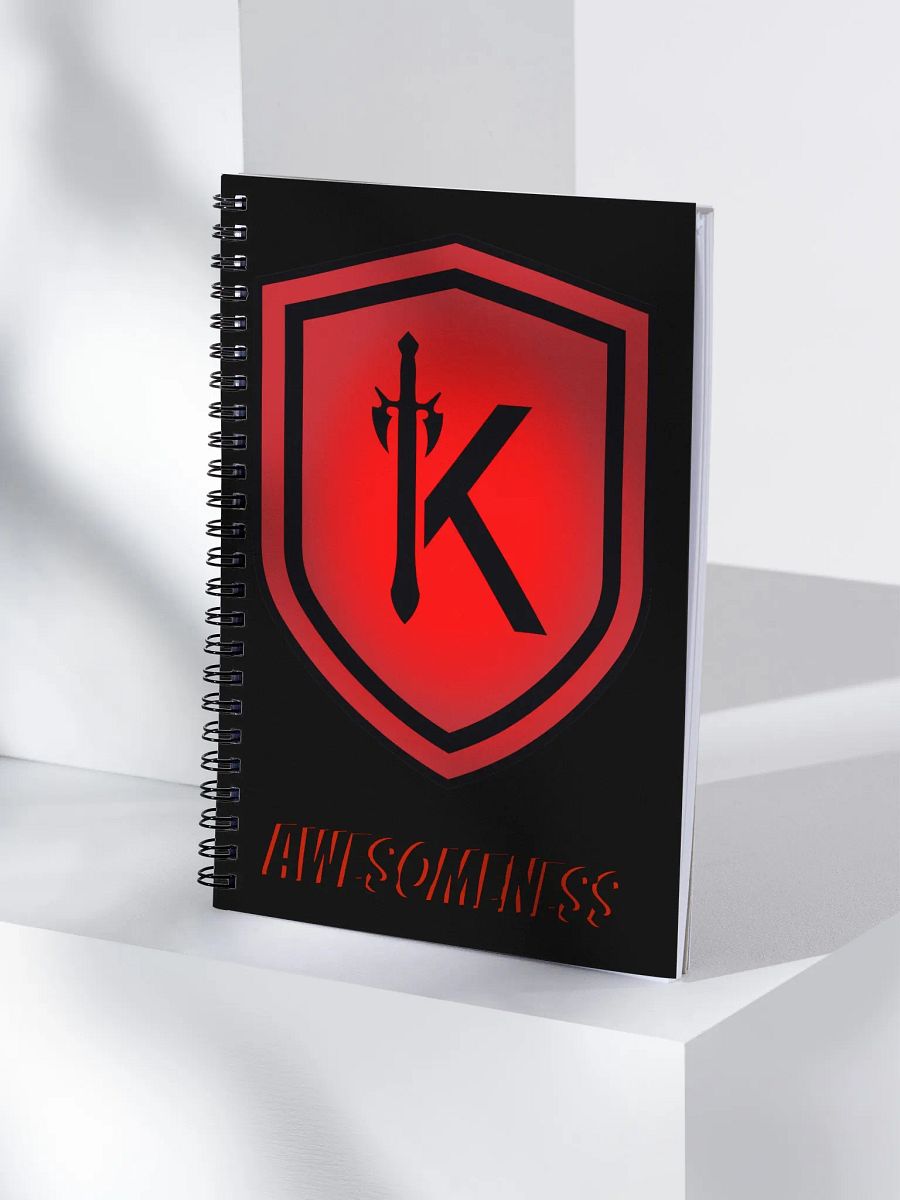 Awesomeness/NoBackSeating Spiral Notebook (BLK) product image (4)