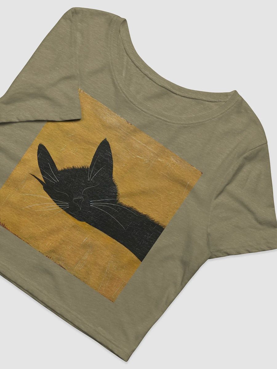 Bella+Canvas Women's Crop Tee -Sweet Sleeping Black Cat product image (3)