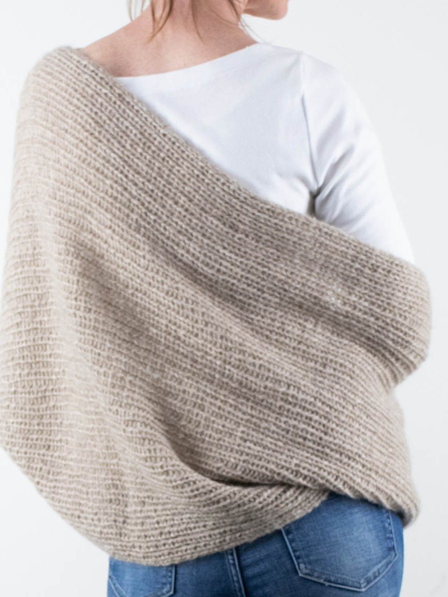 Oversized Crop Shrug Sweater - Foggy Moonlight product image (1)