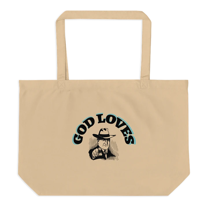 GOD LOVES YOU. Organic Canvas Tote: Stylish & Sustainable product image (1)