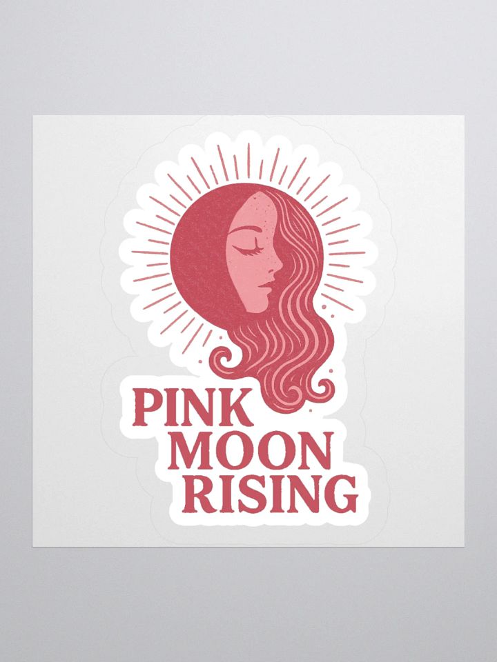 Pink Moon Rising Sticker product image (1)