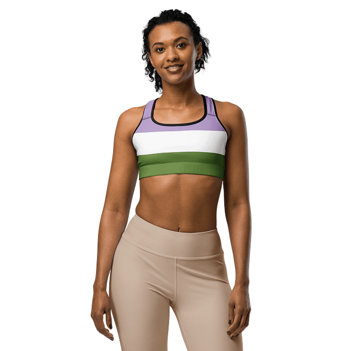 Genderqueer Pride Flag Sports Bra product image (1)