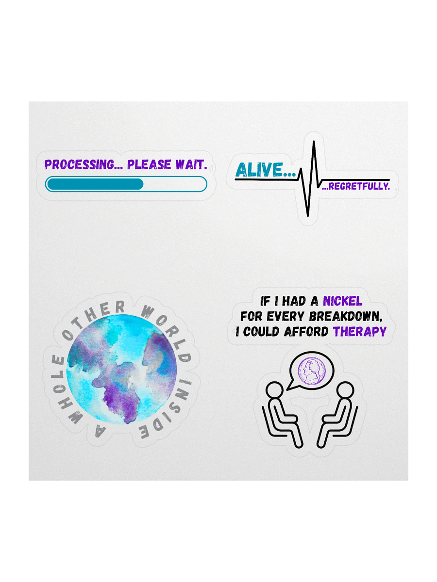 Mental Health Infographic Stickers Sheet product image (1)