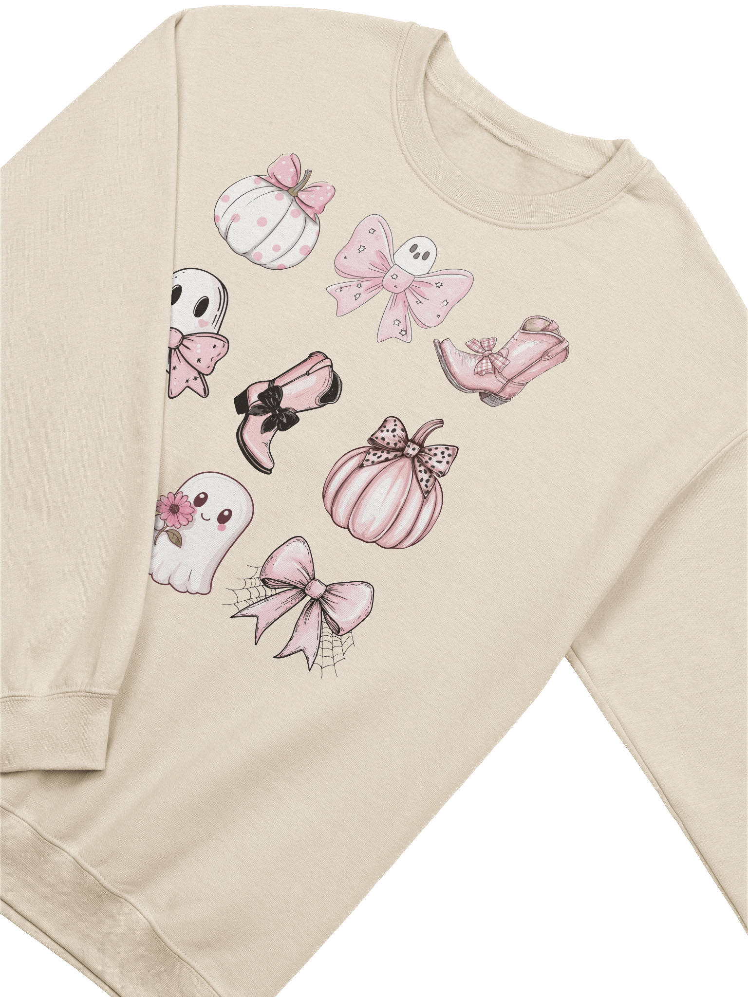 Pumpkin Coquette Cowboy Boots Sweatshirt, Gildan 18000 Unisex product image (15)