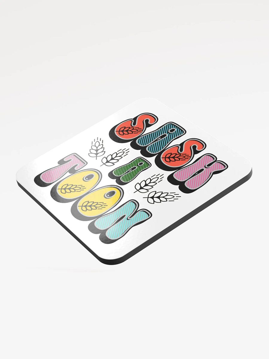 Saskatoon Block Letter Spectrum Cork Coaster product image (3)
