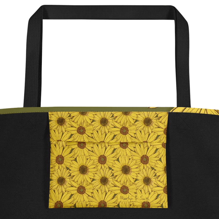 “Sunflower Stripes” Large Tote Bag product image (3)