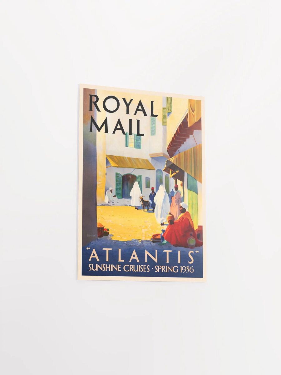 Royal Mail, Atlantis. Morocco Algeria 1936 — retro vintage travel poster, retro travel art, retro travel wall art product image (8)