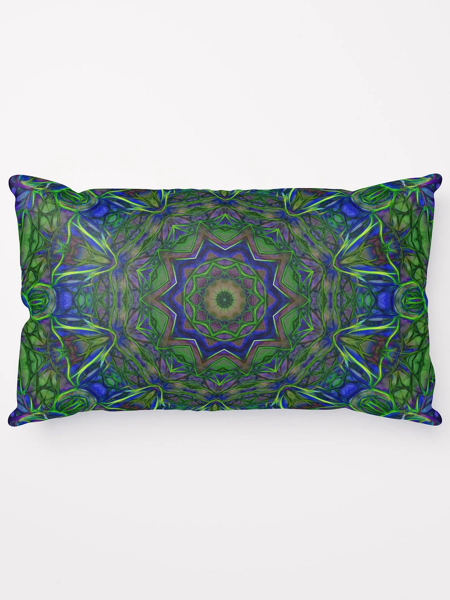 Blue Green Ribbon Kaleidoscope Throw Pillow product image (13)