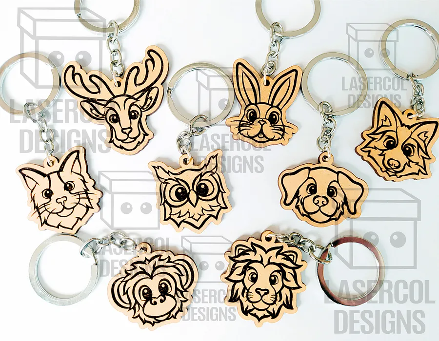 Cute Animal Keychains - Laser Cut Files product image (10)