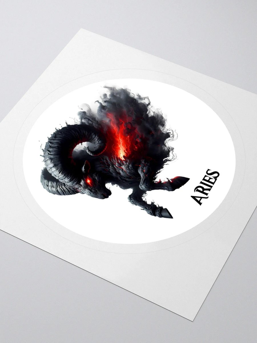 Mythical Aries Zodiac Round Sticker product image (7)