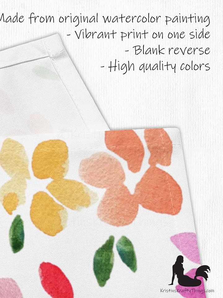 Spring Flowers on White Cloth Napkin Set of 4 product image (2)