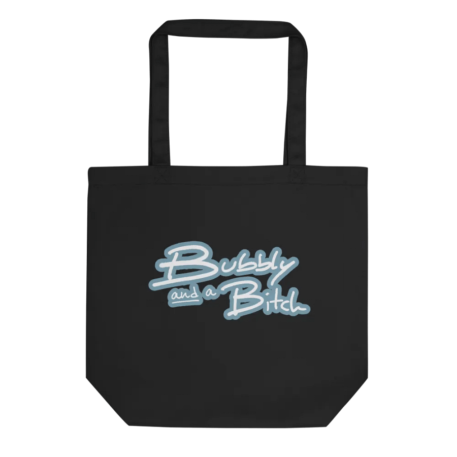 Bubbly and a B*tch (lined design, #709AAF) tote bag product image (1)