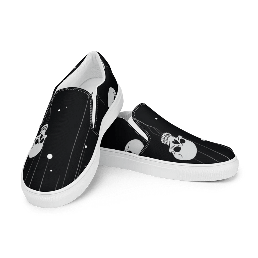 Women's Slip-On Canvas Shoes 💀 with Skulls product image (12)