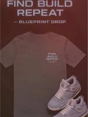 Blueprint in motion. The ‘FIND BUILD REPEAT’ tee drops tomorrow. Match the mindset — and the fit. Don’t miss it.” #ItsAProblem #BlueprintDrop #FindBuildRepeat #Jordan4Aluminum #StreetwearDaily #TomorrowDrop #urbanvibes 