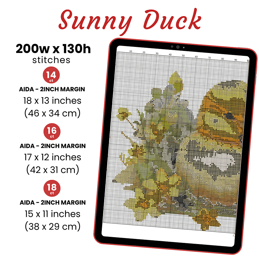 Sunny Duck Cross Stitch Pattern product image (2)