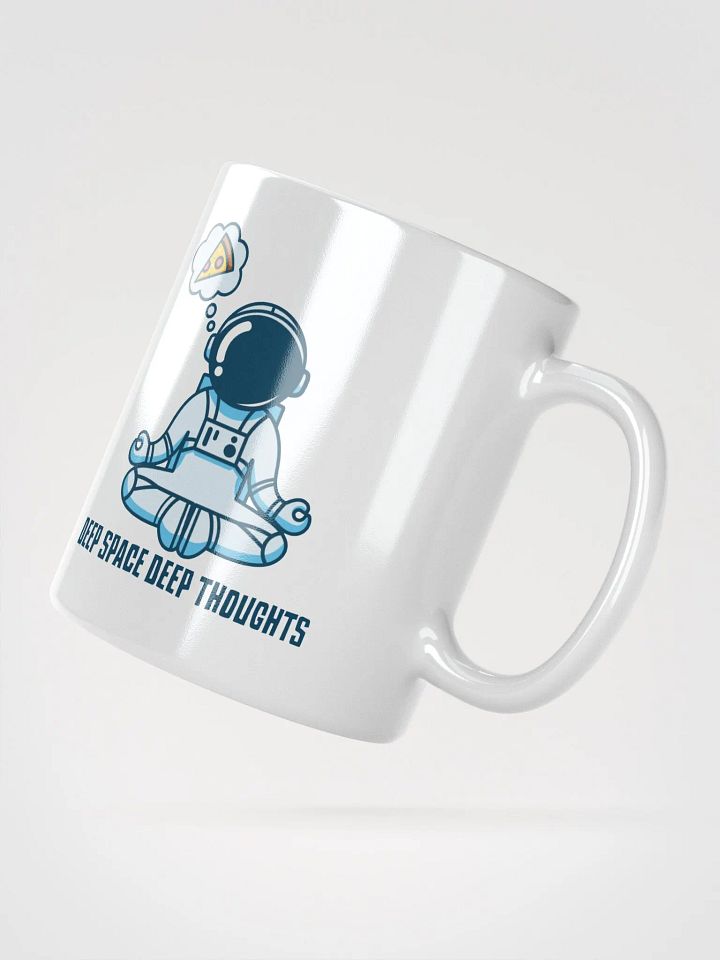 Deep Space, Deep Thoughts – Funny Meditating Astronaut Mug product image (2)
