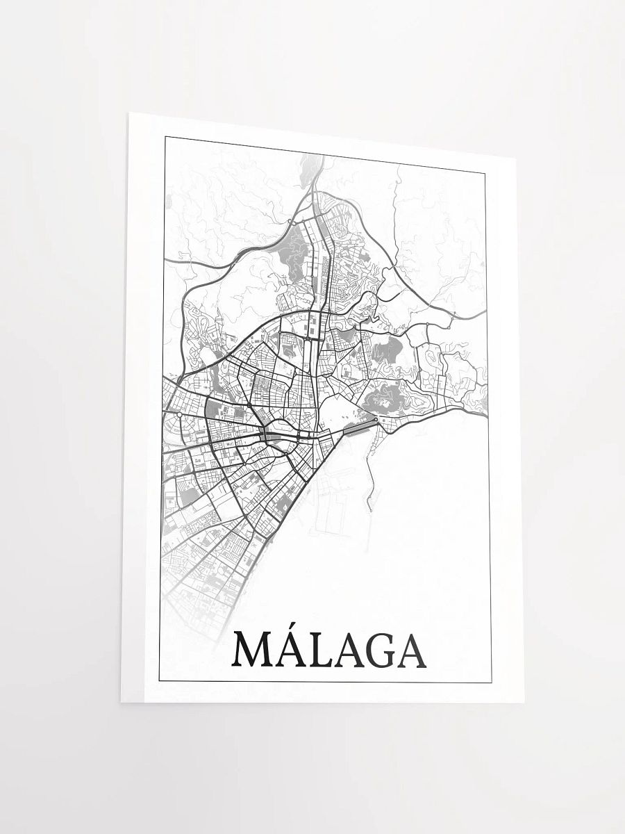 Málaga, Spain, city map print product image (14)