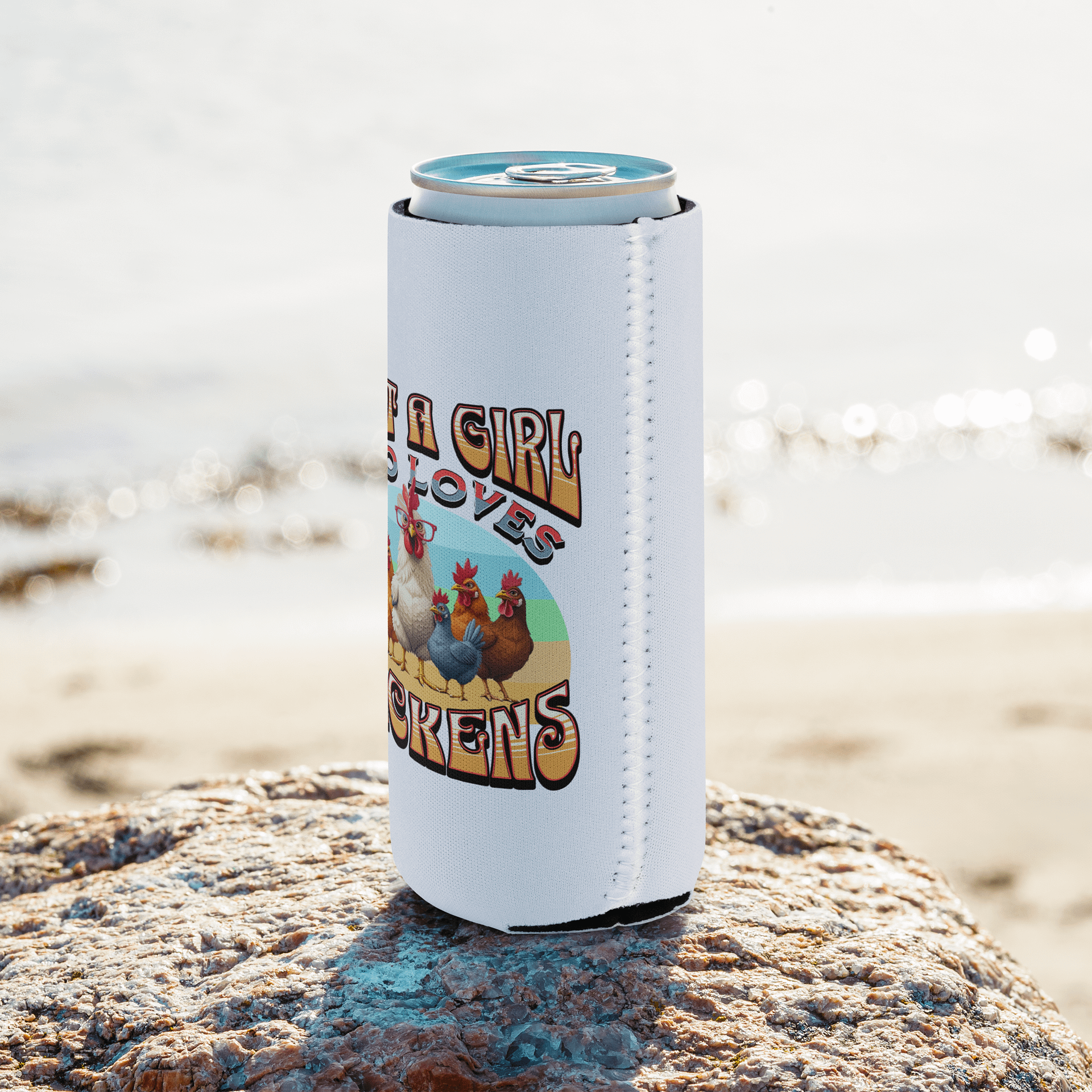 Just A Girl Who Loves Chickens Rule Can Cooler product image (8)