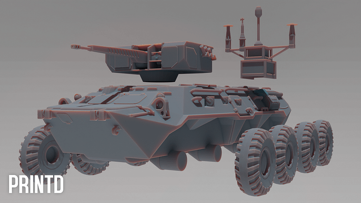 BTR Turret-Jammer - Modern Warfare Wargame Hobby Resin Scale Models product image (2)