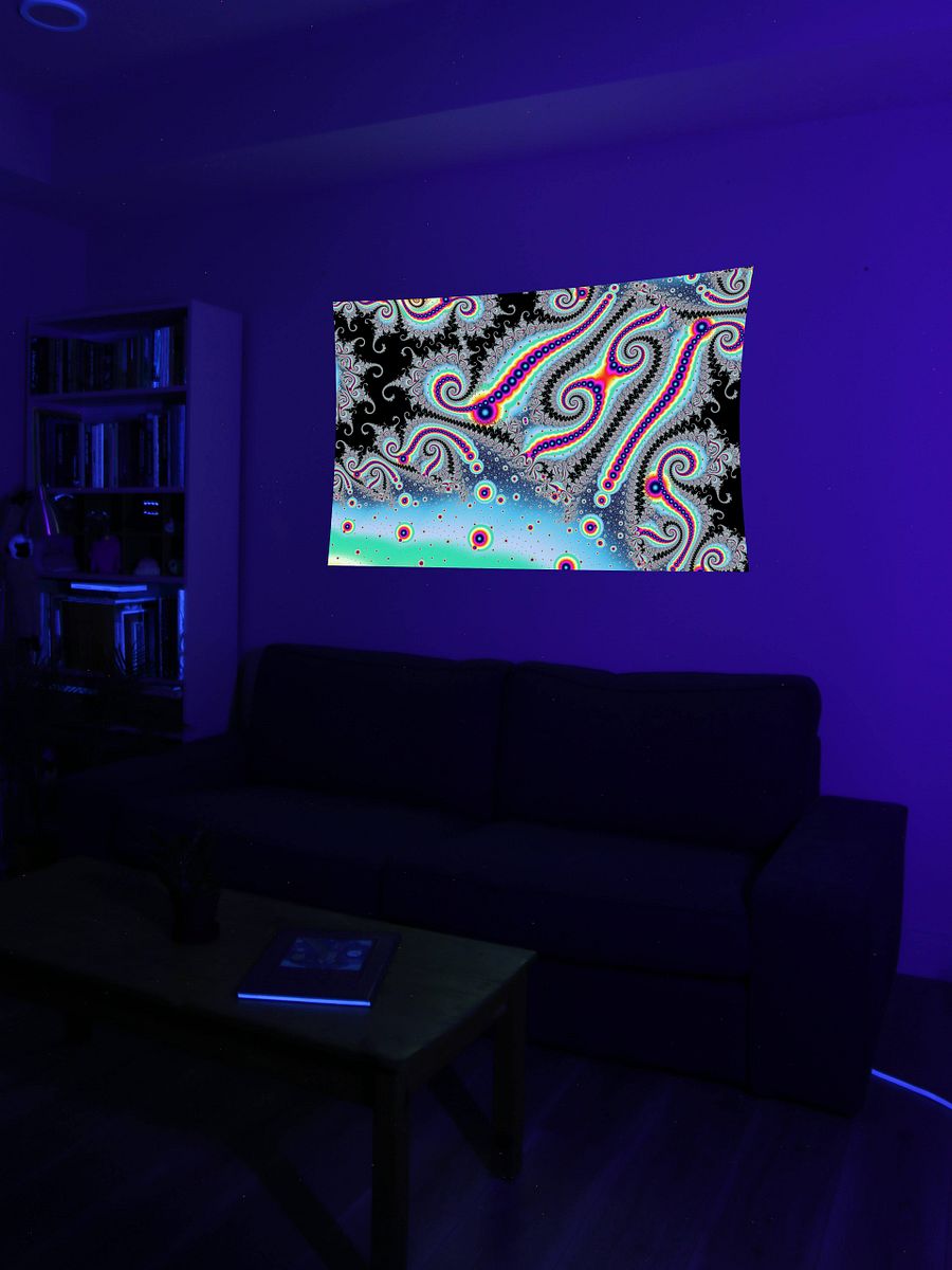 UV fractal tapestry - Space Station Celebration product image (4)