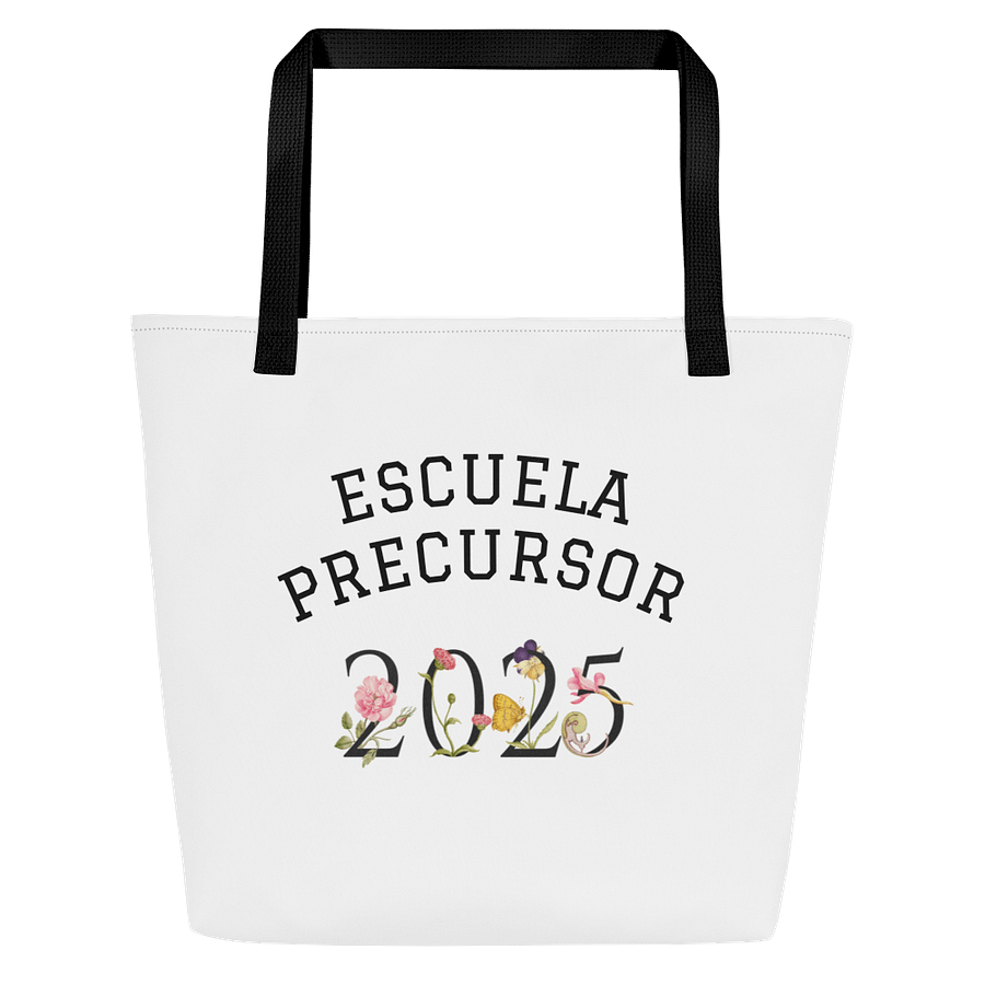 Bolso Escuela Precursor 2025 – Diseño floral y carrito de literatura JW product image (1)