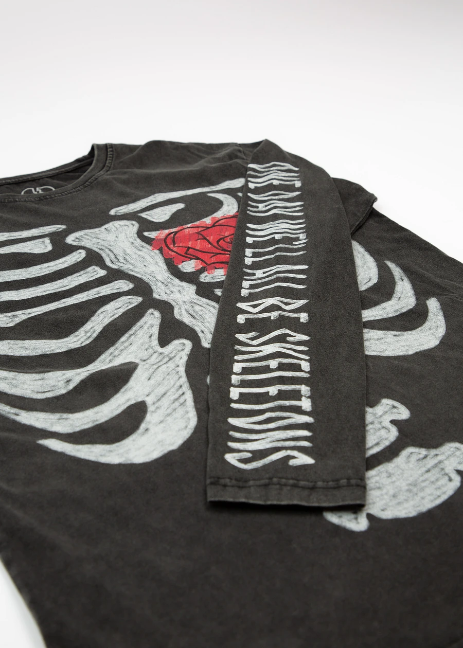 One Day We'll All Be Skeletons Black Long Sleeve Tee product image (7)