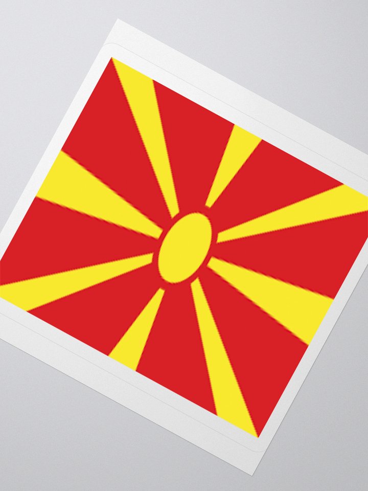 Exclusive North Macedonia Flag Kiss-Cut Stickers - High-Quality Vinyl, Multiple Sizes product image (6)
