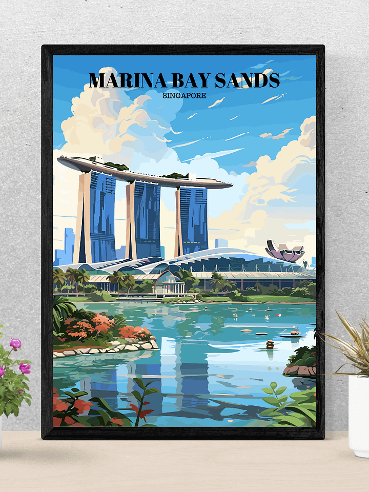 Marina Bay Sands Travel Print Wall Ar product image (1)