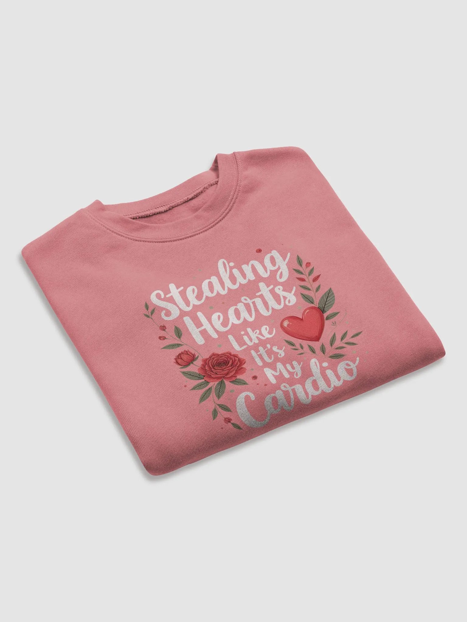 Stealing Hearts Like It's My Cardio' Valentine's Day Crop Sweatshirt product image (28)