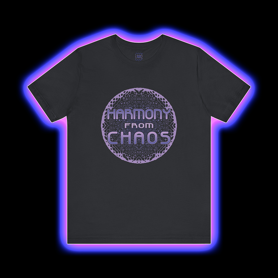 Cymatics - Harmony From Chaos Synthesizer T-Shirt (VIOLET PRINT) product image (1)