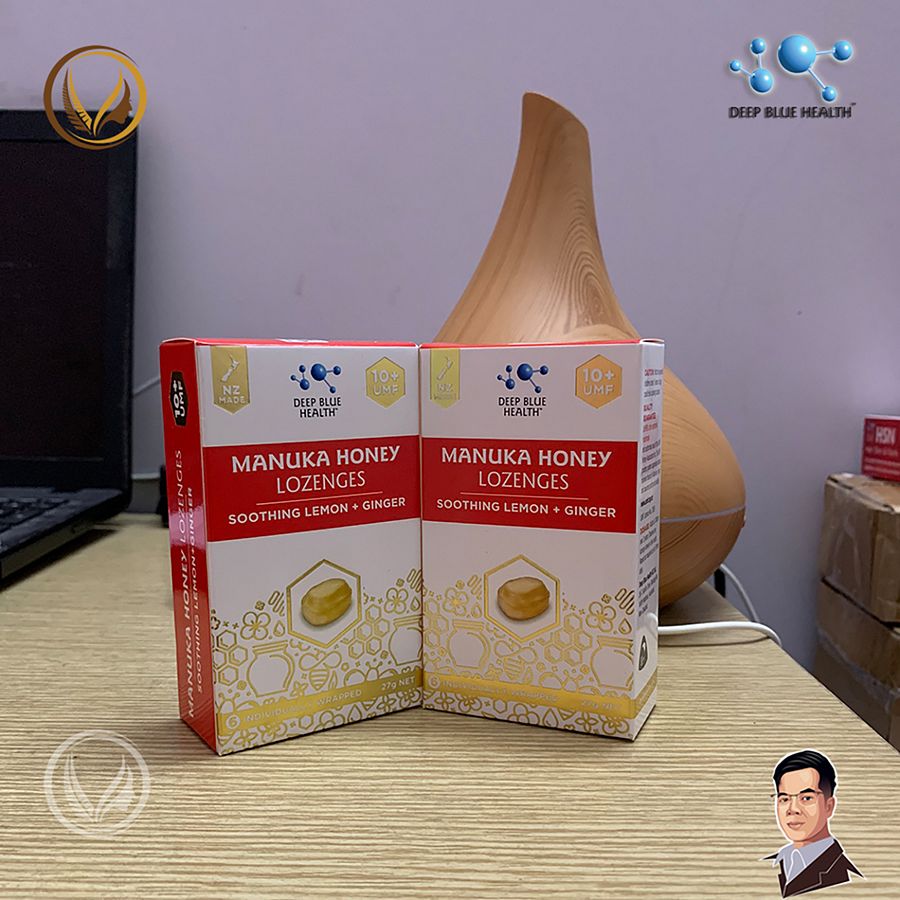 Kẹo ngậm mật ong Manuka UMF10+ chanh & gừng Deep Blue Health Honey Lozenges 6 viên product image (5)
