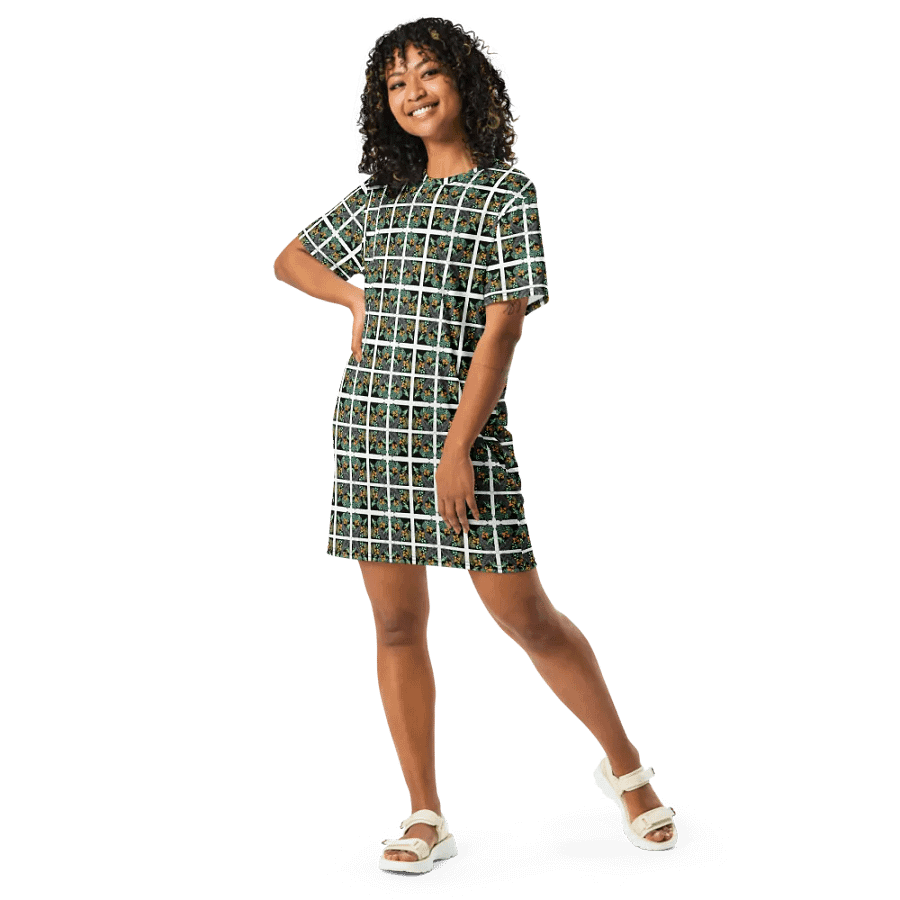 Plants and Tropical Seamless T-Shirt Dress | Woman's Hawaiian Style Casual Dress product image (10)