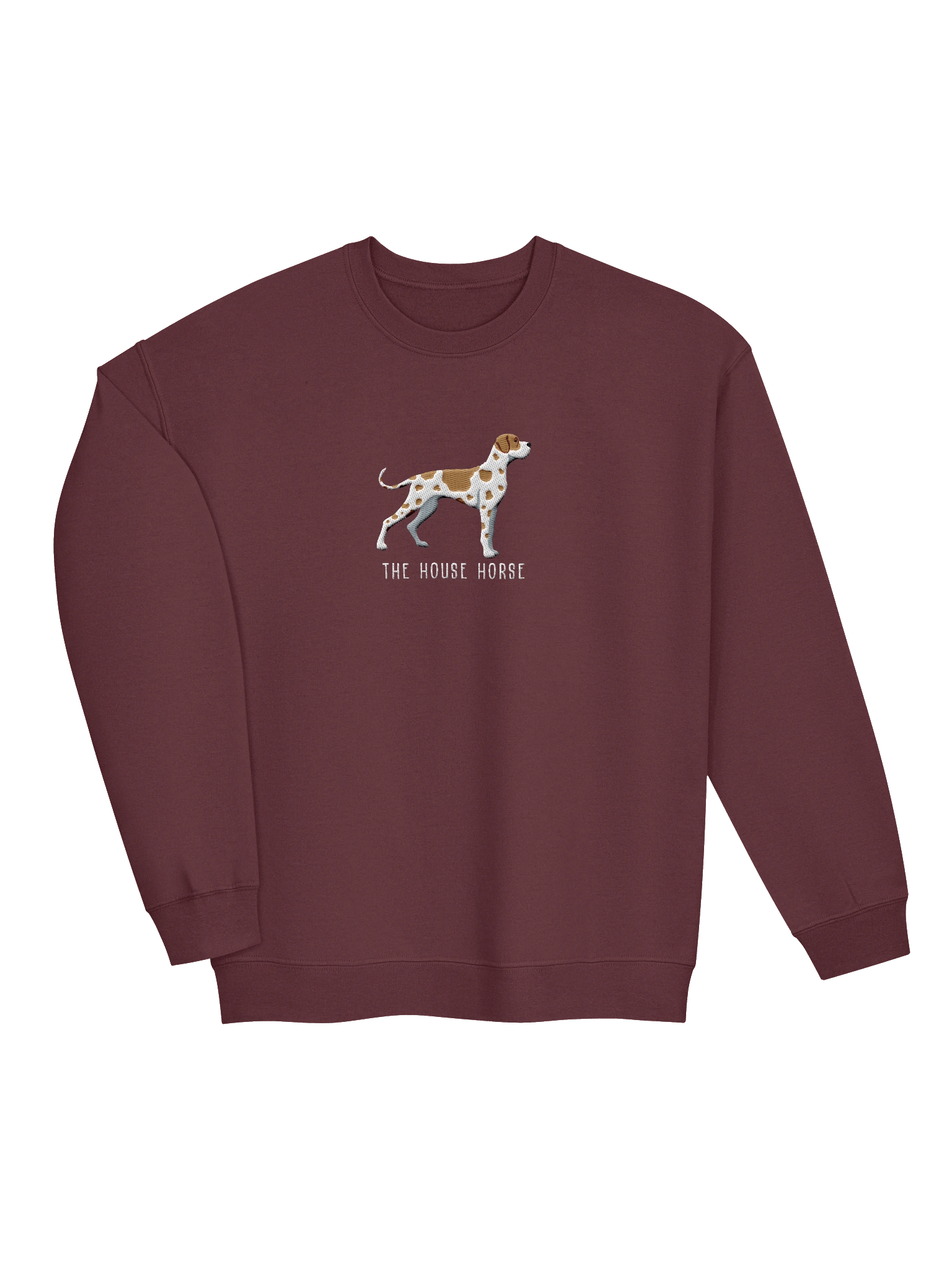 The House Horse Sweatshirt (Embroidered) of a Great Dane(Tan Harlequin) product image (7)