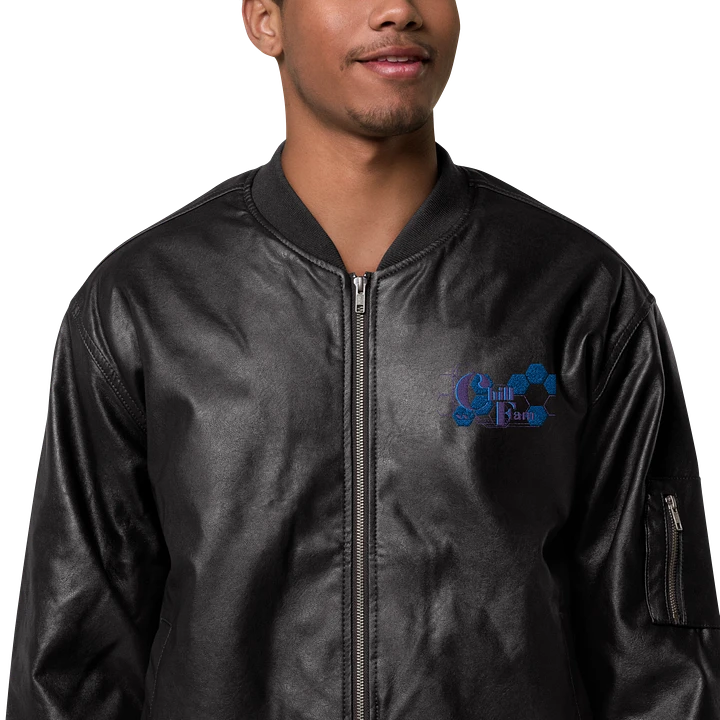 Chill Fam Member Faux Leather Bomber product image (1)