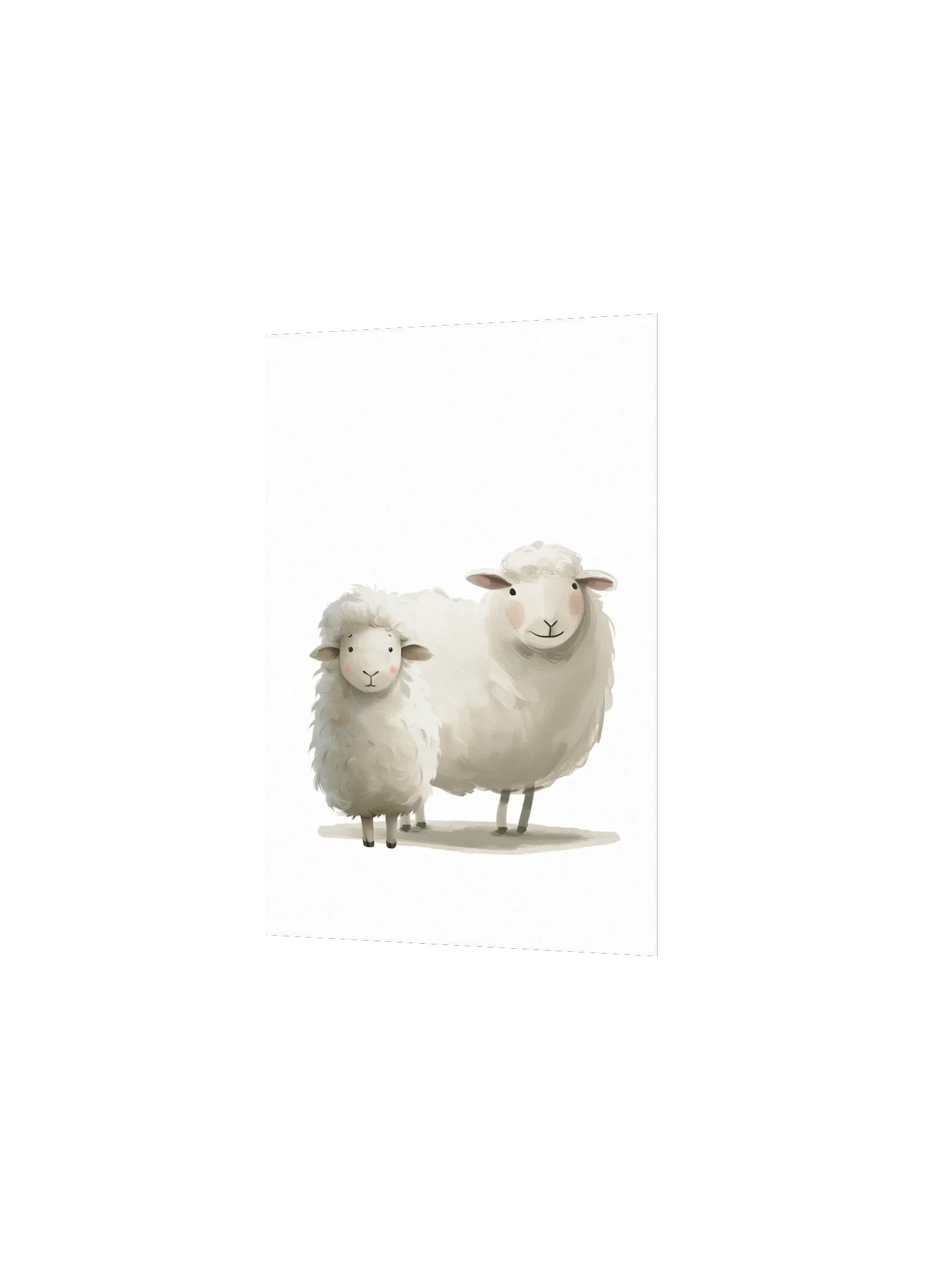 Two Cute Fluffy Sheep Nursery Print product image (3)