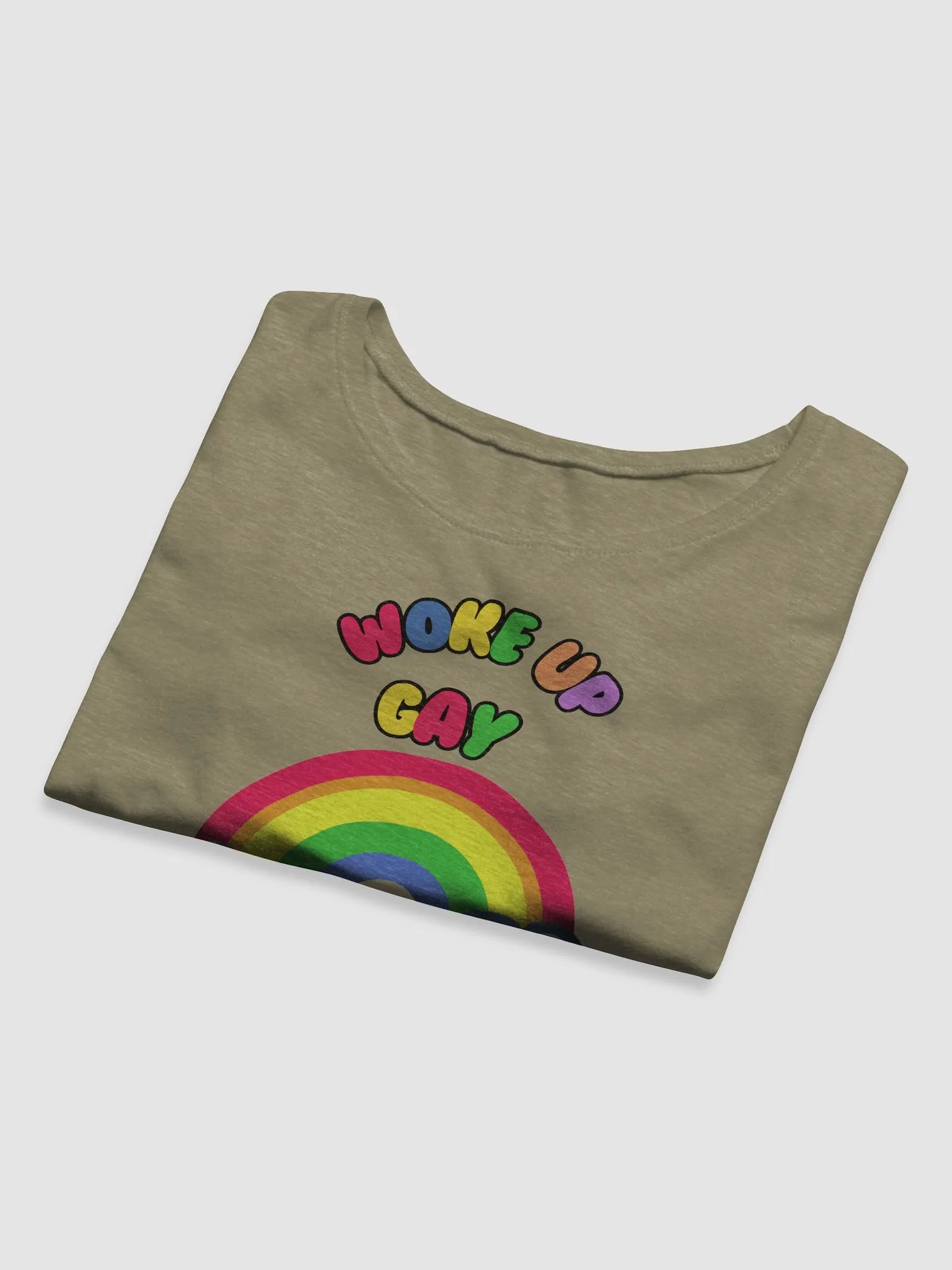 Rainbow Woke Up Gay Crop Tee product image (6)